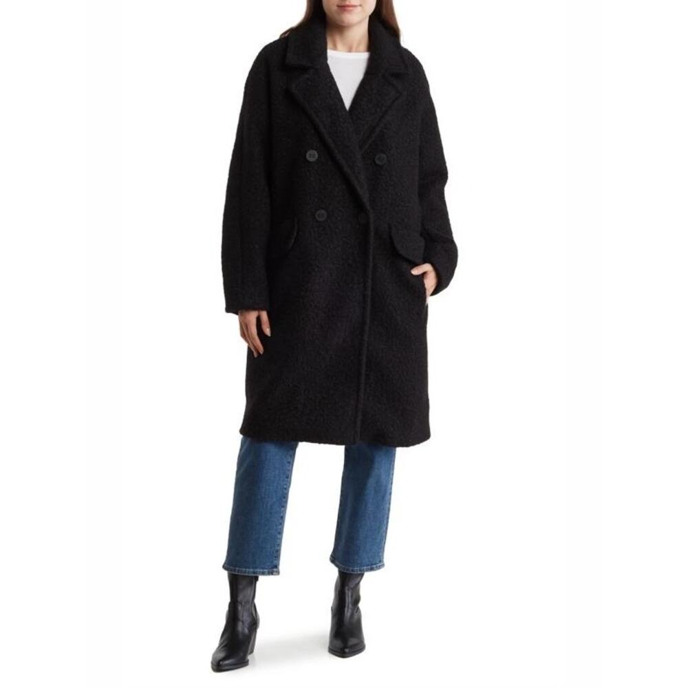 Bcbgeneration 2x Black Double Breasted Boucl Coat… - image 1